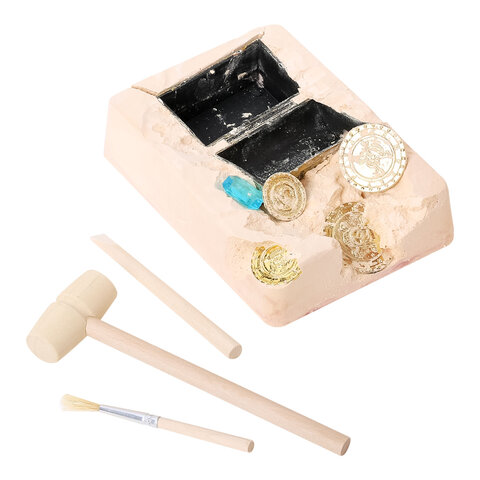 Набор для раскопок "Пиратский клад" 17x21,5 см, инструменты, BRAUBERG KIDS, 665928 - фото 5