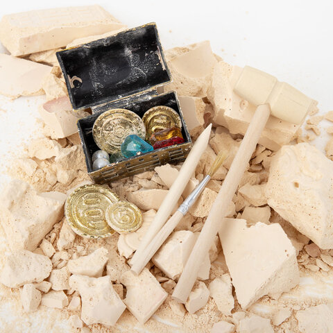 Набор для раскопок "Пиратский клад" 17x21,5 см, инструменты, BRAUBERG KIDS, 665928 - фото 8