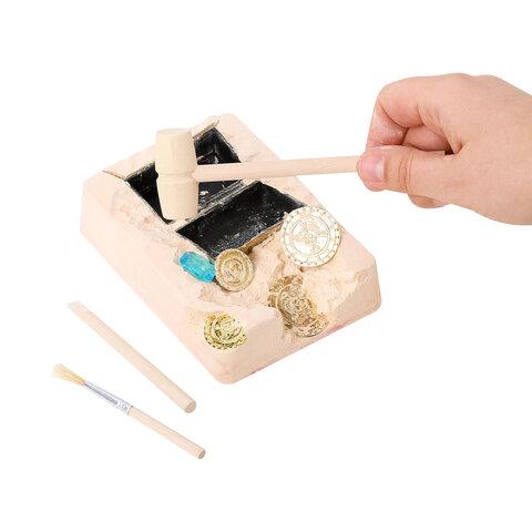 Набор для раскопок "Пиратский клад" 17x21,5 см, инструменты, BRAUBERG KIDS, 665928 - фото 7