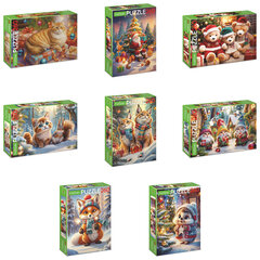 Пазл картонный НОВОГОДНИЙ 260 элементов АССОРТИ, 220х330 мм, HATBER