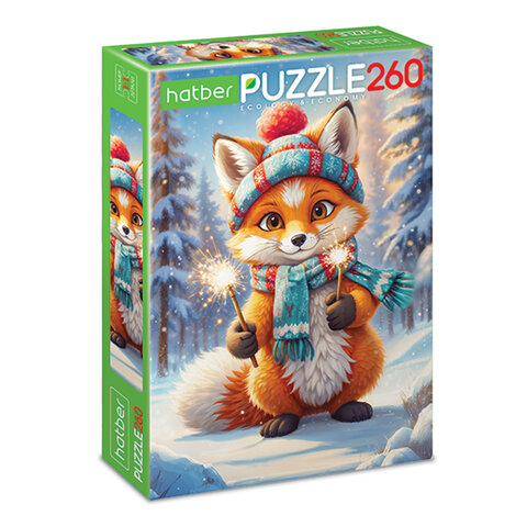 Пазл картонный НОВОГОДНИЙ 260 элементов АССОРТИ, 220х330 мм, HATBER - фото 7