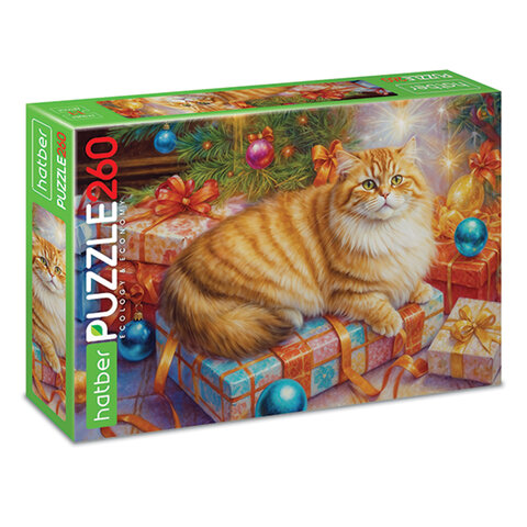 Пазл картонный НОВОГОДНИЙ 260 элементов АССОРТИ, 220х330 мм, HATBER - фото 4