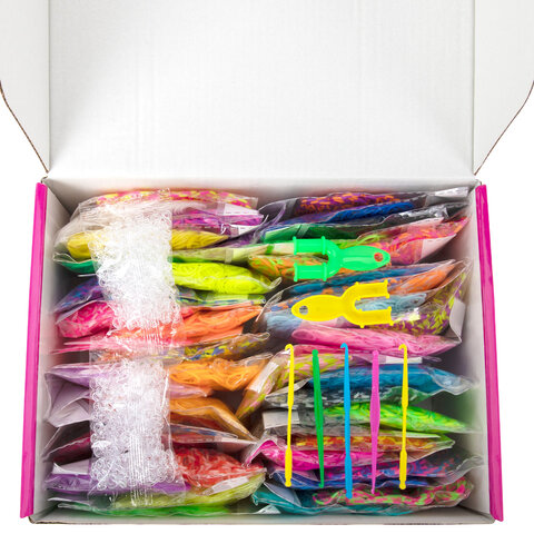Набор резинок для плетения украшений 15000 шт, 48 цветов, BamBox, 665974