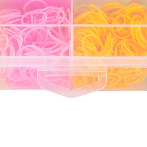 Набор резинок для плетения украшений 8000 шт, 22 цвета, бокс, бусины, станок, BamBox, 665975