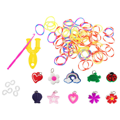 Набор резинок для плетения украшений 1 000 шт., 21 цвет, бокс, бусины, BAMBOX (БАМБОКС), 665978 - фото 8