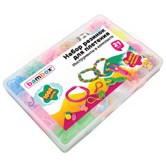 Набор резинок для плетения украшений 1 000 шт., 21 цвет, бокс, бусины, BAMBOX (БАМБОКС), 665978