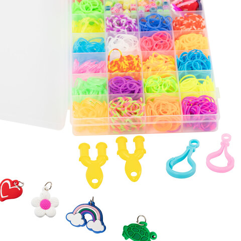 Набор резинок для плетения украшений 1 000 шт., 21 цвет, бокс, бусины, BAMBOX (БАМБОКС), 665978 - фото 9