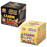 Слайм, набор "Сделай слайм", 2 кг слайма, АССОРТИ, 2 вида, JOLLY JOT (ДЖОЛЛИ ДЖОТ), 665987
