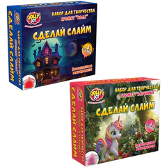 Слайм, набор &laquo;Сделай слайм&raquo; 3 шт., 3 цвета с наполнителем АССОРТИ, 2 вида, JOLLY JOT (ДЖОЛЛИ ДЖОТ), 665988