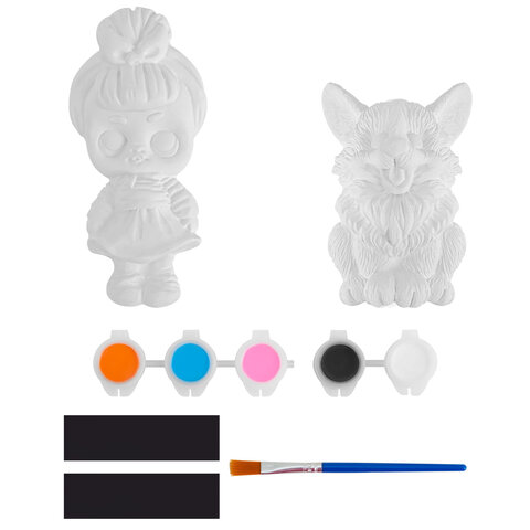 Фигурка-раскраска из гипса "С магнитом", с красками и кистью, ассорти, BRAUBERG KIDS, 666010 - фото 16