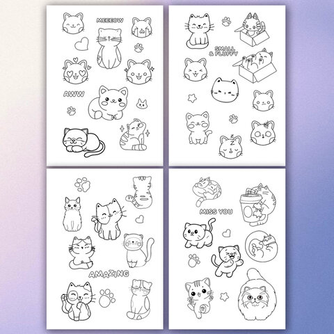 Стикербук РАСКРАСЬ И НАКЛЕЙ А5, 16 листов, 120 стикеров, на гребне, BRAUBERG, "Котики", 666048