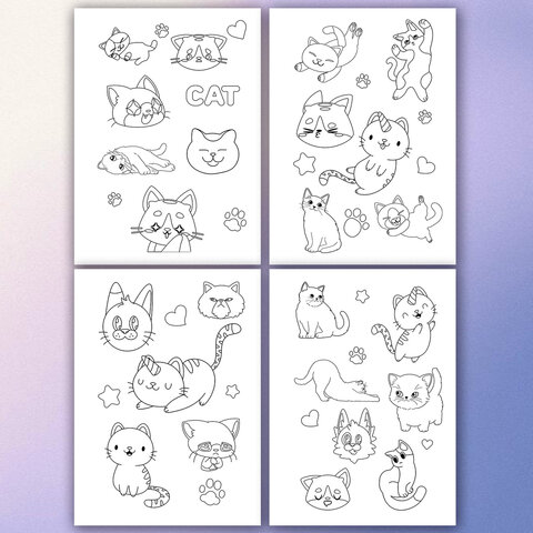Стикербук РАСКРАСЬ И НАКЛЕЙ А5, 16 листов, 120 стикеров, на гребне, BRAUBERG, "Котики", 666048