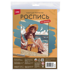 Набор для росписи по дереву АССОРТИ, заготовка 24,5&times;19 см, краски, кисть, LORI, Фр/<wbr/>м-002