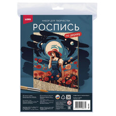 Набор для росписи по дереву АССОРТИ, заготовка 24,5&times;19 см, краски, кисть, LORI, Фр/<wbr/>м-002
