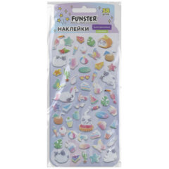Наклейки гелевые "Вкусный микс", 17,5х9 см, ассорти 6 видов, FUNSTER (ФАНСТЕР), 666082
