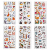 Наклейки зефирные "Котики", 18х9,5 см, ассорти 6 видов, FUNSTER (ФАНСТЕР), 666092