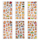 Наклейки зефирные "Капибары", 18х9,5 см, ассорти 6 видов, FUNSTER (ФАНСТЕР), 666093