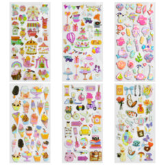 Наклейки гелевые &laquo;Акварельные мечты&raquo;, 17,5&times;9 см, ассорти 6 видов, FUNSTER (ФАНСТЕР), 666096