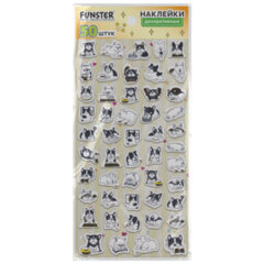Наклейки декоративные &laquo;Забавные зверята&raquo;, 17,5&times;9 см, ассорти 4 вида, FUNSTER (ФАНСТЕР), 666097
