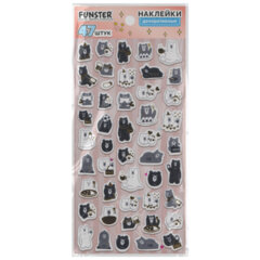 Наклейки декоративные &laquo;Забавные зверята&raquo;, 17,5&times;9 см, ассорти 4 вида, FUNSTER (ФАНСТЕР), 666097
