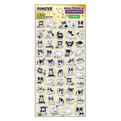 Наклейки декоративные &laquo;Забавные зверята&raquo;, 17,5&times;9 см, ассорти 4 вида, FUNSTER (ФАНСТЕР), 666097