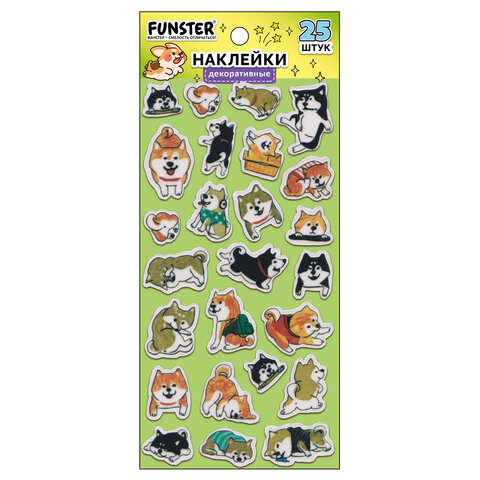 Наклейки декоративные "Настроение", 17,5х9 см, ассорти 4 вида, FUNSTER (ФАНСТЕР), 666098