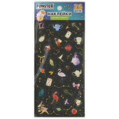 Наклейки декоративные &laquo;Black edition&raquo;, 17,5&times;9 см, ассорти 6 видов, FUNSTER (ФАНСТЕР), 666100
