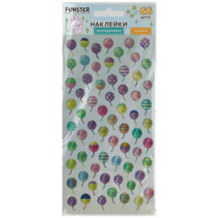 Наклейки гелевые &laquo;Яркое ассорти&raquo;, 17,5&times;9 см, ассорти 8 видов, FUNSTER (ФАНСТЕР), 666101