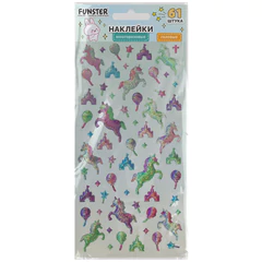 Наклейки гелевые &laquo;Яркое ассорти&raquo;, 17,5&times;9 см, ассорти 8 видов, FUNSTER (ФАНСТЕР), 666101