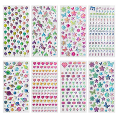 Наклейки гелевые &laquo;Яркое ассорти&raquo;, 17,5&times;9 см, ассорти 8 видов, FUNSTER (ФАНСТЕР), 666101