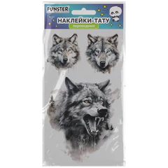 Наклейки-тату переводные &laquo;Разные&raquo;, 20,5&times;10 см, ассорти 12 видов, FUNSTER (ФАНСТЕР), 666102