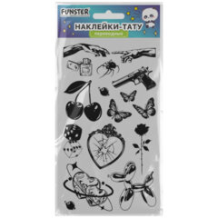 Наклейки-тату переводные &laquo;Разные&raquo;, 20,5&times;10 см, ассорти 12 видов, FUNSTER (ФАНСТЕР), 666102