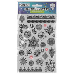 Наклейки-тату переводные &laquo;Ассорти&raquo;, 29&times;15,5 см, ассорти 12 видов, FUNSTER (ФАНСТЕР), 666106