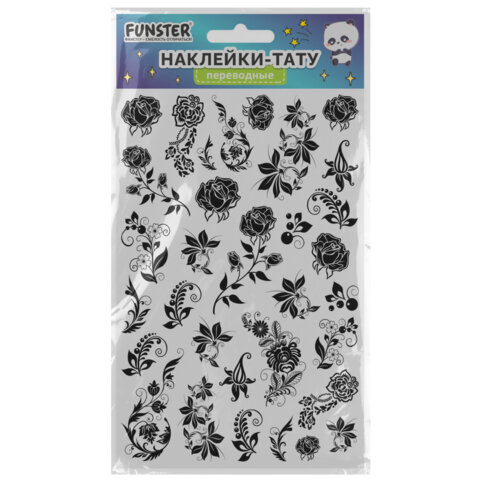 Наклейки-тату переводные "Ассорти", 29х15,5 см, ассорти 12 видов, FUNSTER (ФАНСТЕР), 666106
