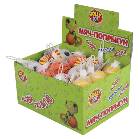 Мяч-попрыгун СПОРТ, 6 см, ТПР, ассорти, 4 вида, JOLLY JOT (ДЖОЛЛИ ДЖОТ), 666125 - фото 15