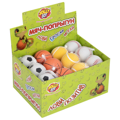 Мяч-попрыгун СПОРТ, 6 см, ТПР, ассорти, 4 вида, JOLLY JOT (ДЖОЛЛИ ДЖОТ), 666125 - фото 13