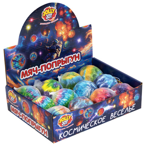Мяч-попрыгун КОСМОС, 6 см, полиуретан, ассорти, 6 цветов, JOLLY JOT (ДЖОЛЛИ ДЖОТ), 666126 - фото 18