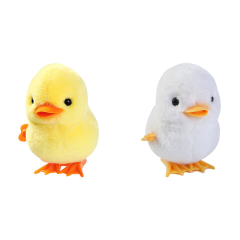 Игрушка мягкая заводная Уточка, высота 9 см, ассорти 2 цвета, WOOZOO (ВУУЗУ), 666188