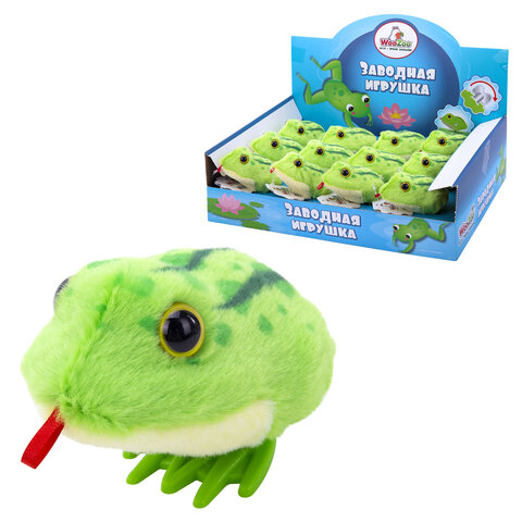 Игрушка мягкая заводная "Лягушка", высота 6 см, WOOZOO (ВУЗУ), 666189