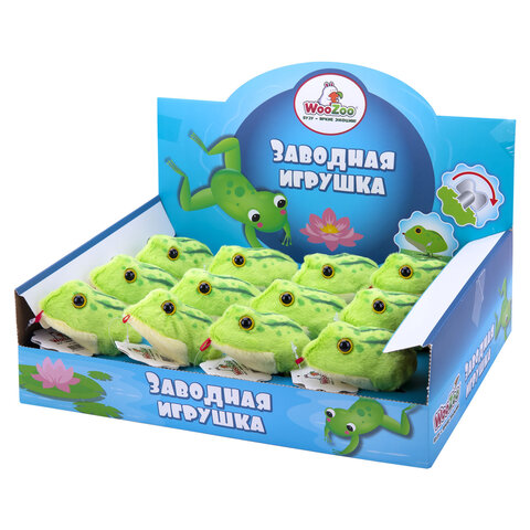 Игрушка мягкая заводная "Лягушка", высота 6 см, WOOZOO (ВУЗУ), 666189