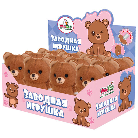 Игрушка мягкая заводная Мишка, высота 13 см, WOOZOO (ВУЗУ), 666191 - фото 2