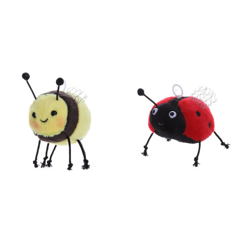 Игрушка пищалка мягкая заводная Букашка, высота 12 см, ассорти 2 вида, WOOZOO (ВУЗУ), 666192