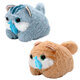 Игрушка пищалка мягкая заводная "Кот с рыбой", 7,5 см, ассорти 2 цвета, WOOZOO (ВУЗУ), 666194
