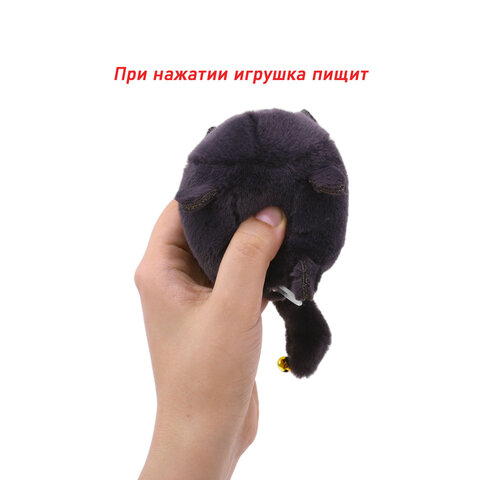 Игрушка пищалка мягкая заводная "Котик," высота 14 см, ассорти 2 цвета, WOOZOO (ВУЗУ), 666195 - фото 5