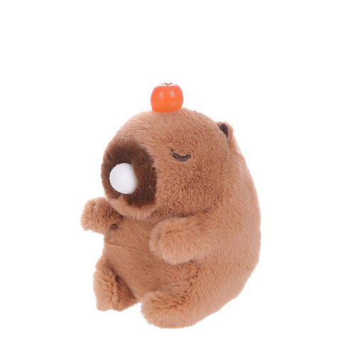 Игрушка пищалка мягкая Капибара со Жвачкой, высота 11 см, WOOZOO (ВУЗУ), 666198