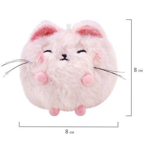 Игрушка пищалка мягкая заводная "Кот Пухляш", высота 8 см, WOOZOO (ВУЗУ), 666201