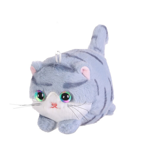 Игрушка пищалка мягкая заводная Кот Полосатый, высота 8 см, ассорти 2 цвета, WOOZOO (ВУЗУ), 666202 - фото 2