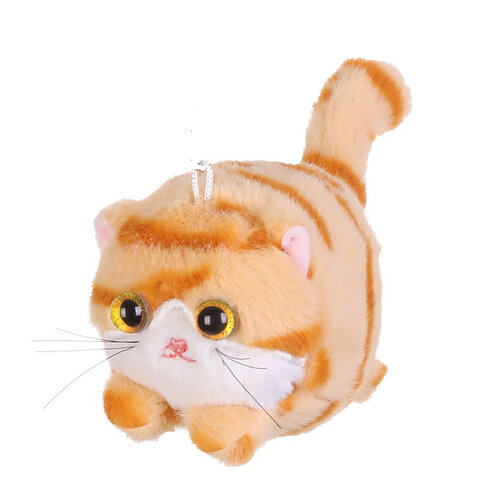 Игрушка пищалка мягкая заводная Кот Полосатый, высота 8 см, ассорти 2 цвета, WOOZOO (ВУЗУ), 666202 - фото 3