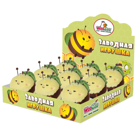 Игрушка пищалка мягкая заводная Большая Пчела, высота 12 см, WOOZOO (ВУЗУ), 666203 - фото 2