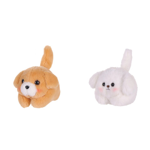 Игрушка пищалка мягкая заводная Собачка, высота 8 см, ассорти 2 цвета, WOOZOO (ВУЗУ), 666204